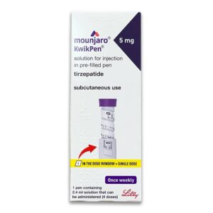 Mounjaro KwikPen Tirzepatide 5mg/0.6ml, Four-Dose Pre-Filled Injection Pen For Subcutaneous Injection, Pack of 1's