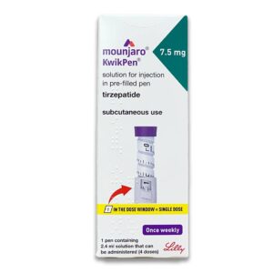 Mounjaro KwikPen Tirzepatide 7.5mg/0.6ml, Four-Dose Pre-Filled Injection Pen For Subcutaneous Injection, Pack of 1's