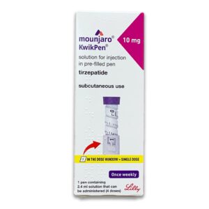 Mounjaro KwikPen Tirzepatide 10mg/0.6ml, Four-Dose Pre-Filled Injection Pen For Subcutaneous Injection, Pack of 1's