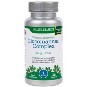 H&B Glucomannan Complex Weight Loss Supplement Capsules With Konjac Fiber, Pack of 60's