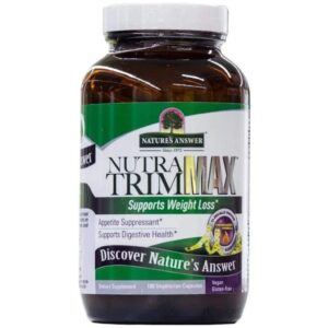 Nature's Answer Nutra Trim Max Weight Loss Supplement Vegan Capsules, Pack of 180's